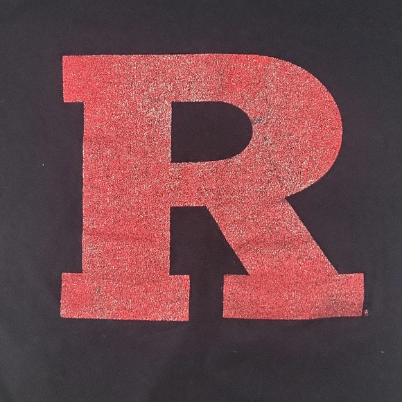 🛍Nike Womens M Slim Fit Black Rutgers Short Sleeve Tee Casual Sports Athlete - Picture 6 of 7